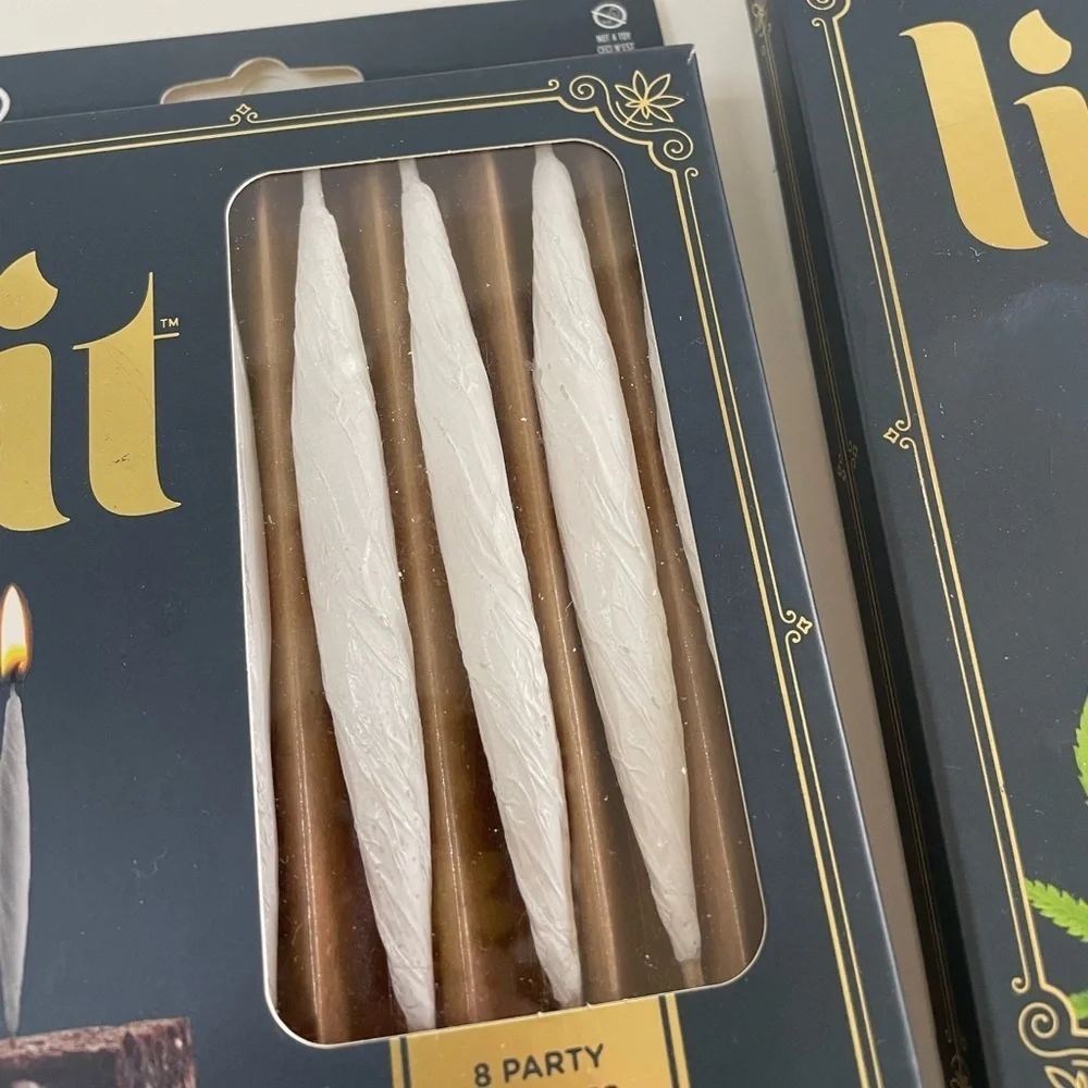 Set of 2 NWT Urban Outfitters Lit Party Candles